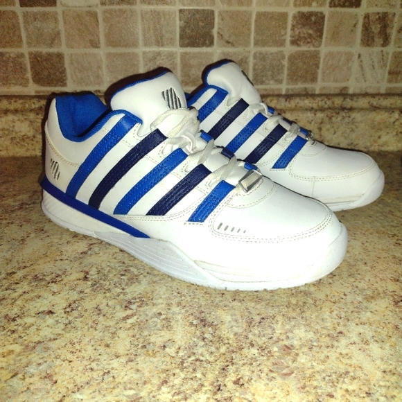K-Swiss Other - NWOT Men's Limited Edition K-Swiss White & Blue Shoes. Size 9